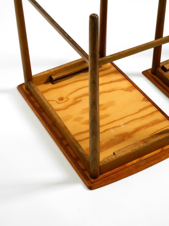 Image 1 of Originale set di 3 tavolini da nido in teak del Mid Century Modern con superfici in formica colorata