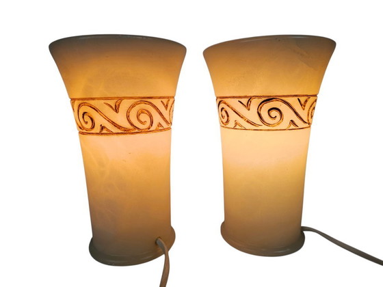 Image 1 of Massive - Alabaster - Made in Spain - table lamps (2) - 70's