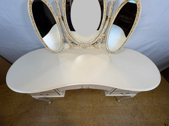 Image 1 of Romantic Vintage Shabby Chic Brocante Dressing Table Louis Style French Chic  A truly beautiful and elegant vintage dressing tab