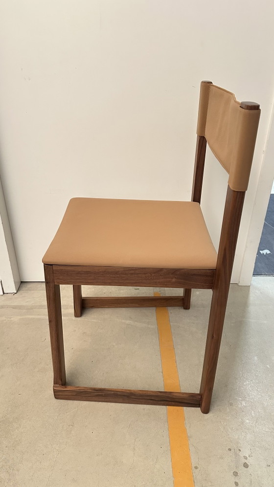 Image 1 of Tan Wood Chair (4 in stock)