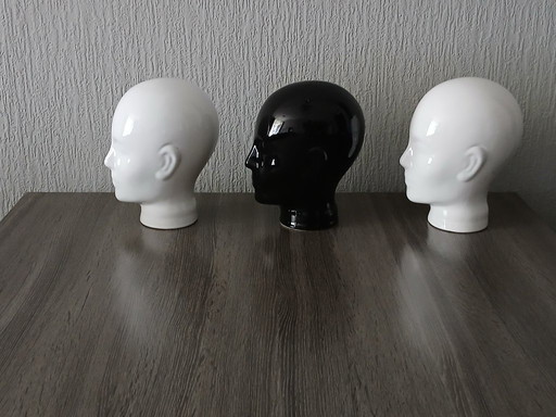 Têtes de mannequin - Céramique - Vintage