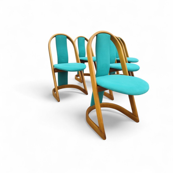 Image 1 of Set Duitse eetkamerstoelen uit de jaren 70