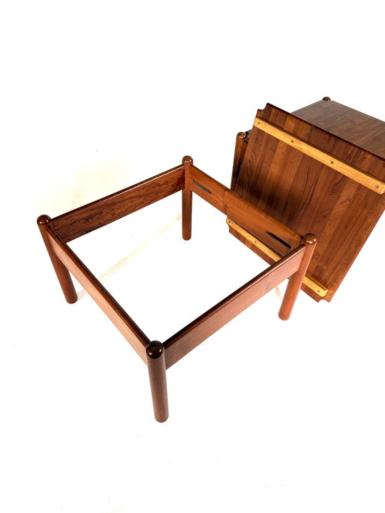 Image 1 of 2x vintage Danish teak coffee table, 1970s