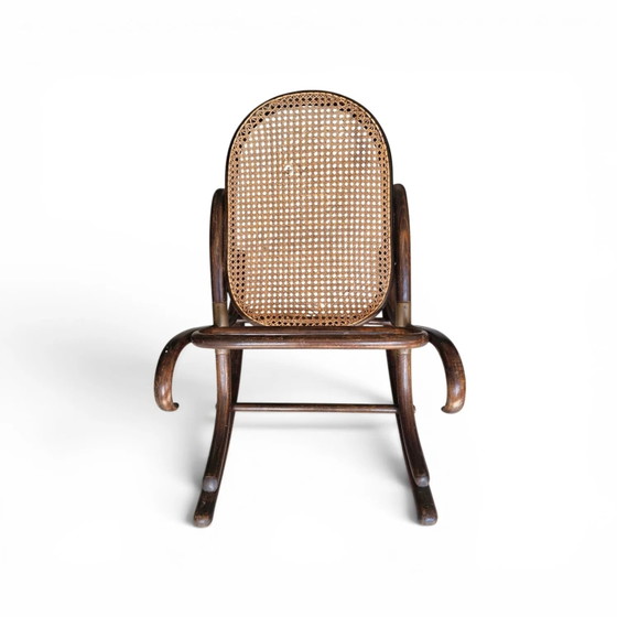 Repose-pieds en bois courbé et cannage Modèle 7001 par Michael Thonet pour Thonet / Années 1930 (photo 3 of 13)