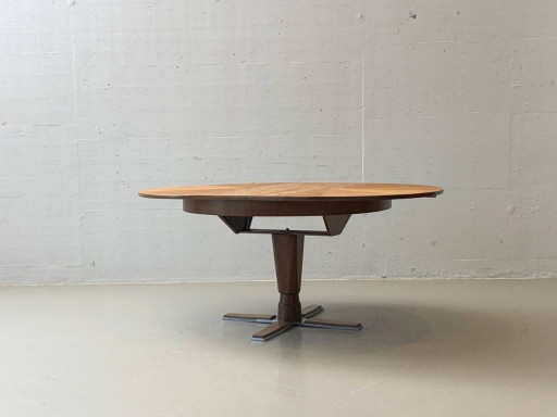 Art Deco dining table with extension mechanism by Asch, 1950s