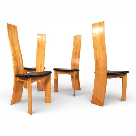 Image 1 of Tranekaer set of 4 Iris dining chairs by Bob van den Berghe, 1980