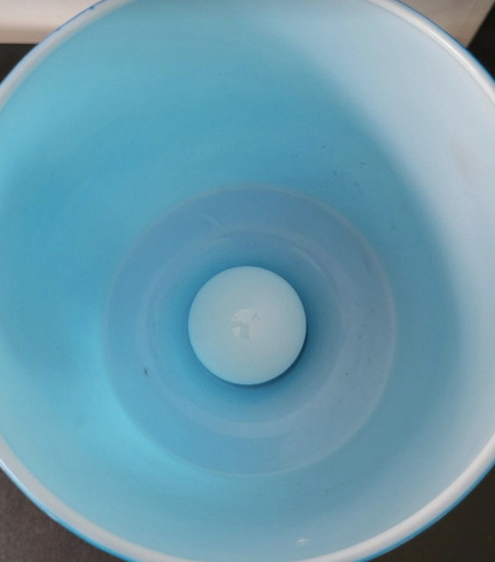 Lampe de table vintage Ikea Lykta turquoise des années 1990. – Glass (photo 6 of 6)