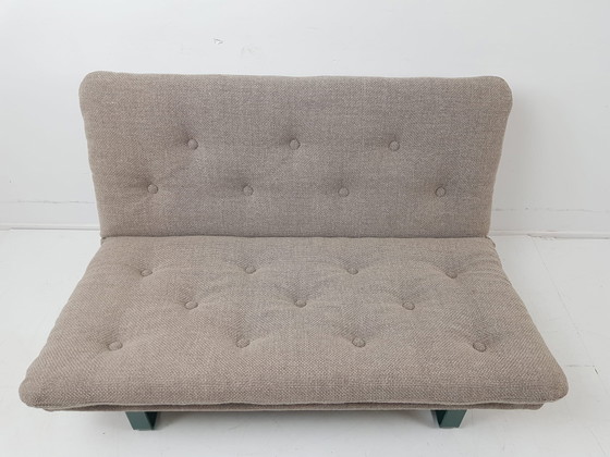 Vintage Artifort Bankje Kho Liang Le Beige Ploegstof Groen – 2 zitsbanken, Metal, Wool (photo 5 of 9)