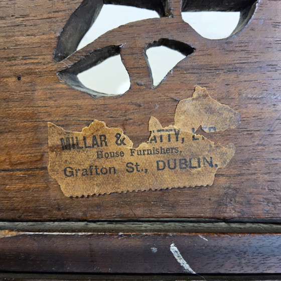 Image 1 of Antique 19th Century Chinese Writing Desk Mythological Dragon Wood Carving / Bohemian / Asian / Oriental (Huanghuali Wood)