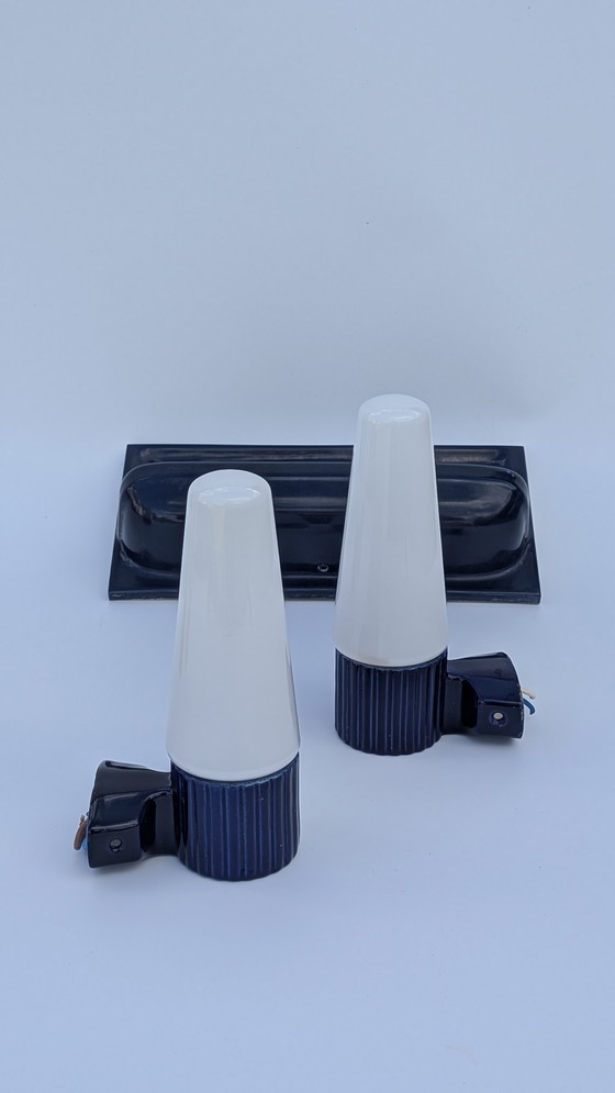 Image 1 of Wandlamp IFÖ 6020 en zeephouder in keramiek