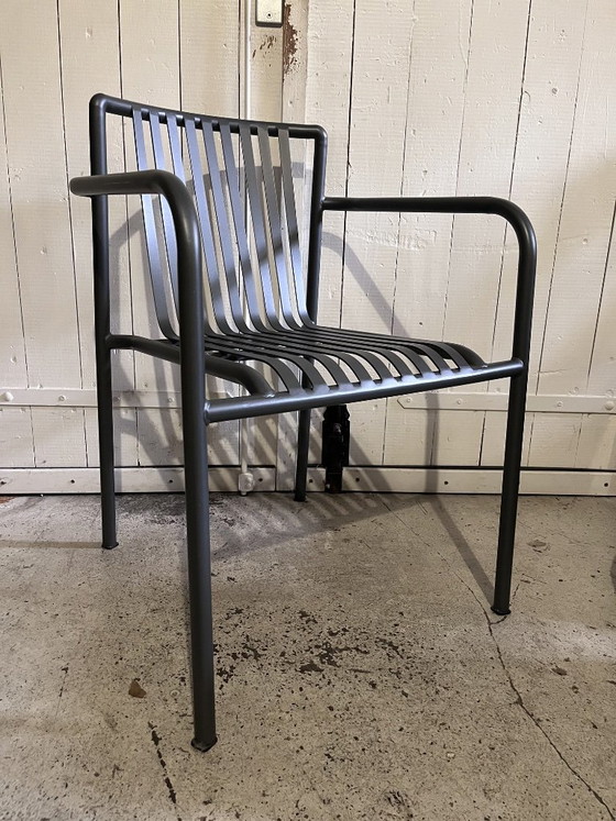 Minimalistische metalen buitenfauteuil – zilver – Tuinstoelen (photo 2 of 5)