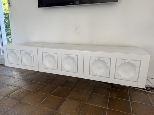 Meuble TV suspendu Torino blanc (Frans Defour)