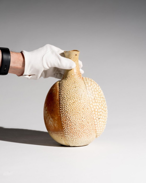 Image 1 of Jean-Claude de Crousaz Arpot Swiss Keramik Sculptural Textured Vase Switzerland
