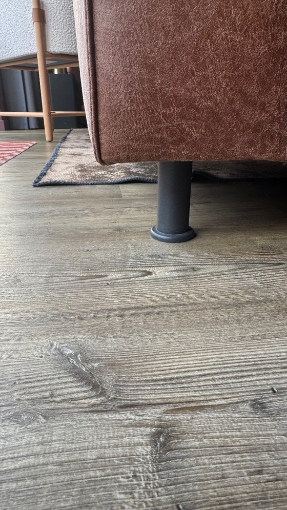 Image 1 of Bruine imitatieleren 3 zits bank