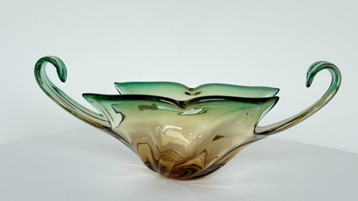 Vintage Murano Art Glass Centrepiece Bowl with Handles