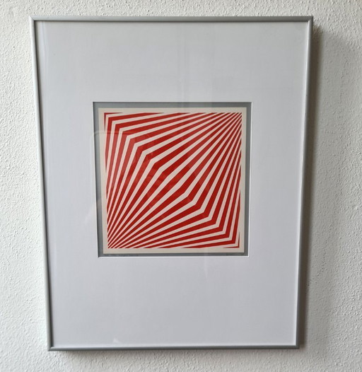 Limited Op Art screenprint by Dirk Huizer, 1976