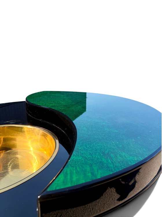 Yin Yang Willy Rizzo rotating coffee table, brass, 1970s – Wood (photo 13 of 17)