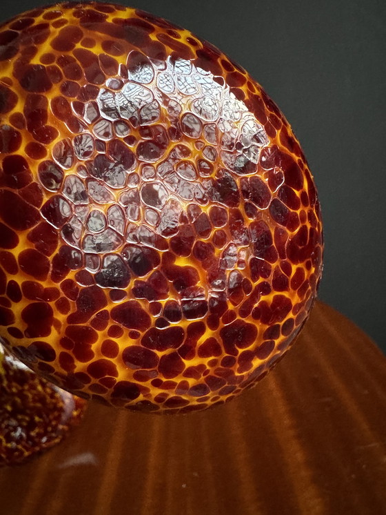 Image 1 of Art Nouveau yellow glass paste vases