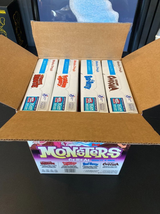 Image 1 of Kaws Monsters Cereal Pack of 4 boxes with their packaging 2023