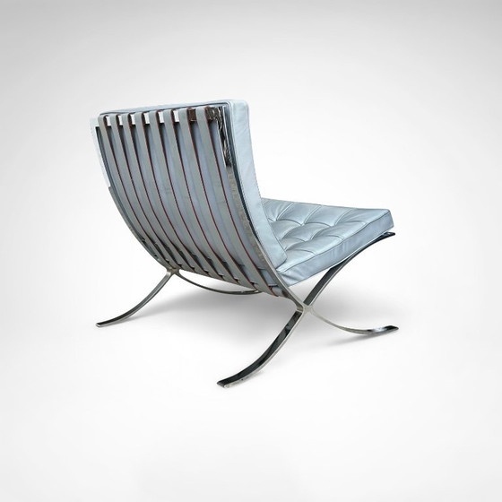 Image 1 of Barcelona loungestoel MR90 van Mies van der Rohe voor Knoll, jaren 80.