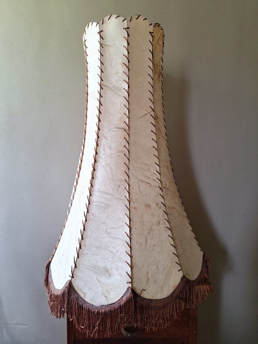 XL Abat-jour en cuir pour lampadaire, 73 cm
