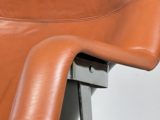 Poltrona Karuselli anni '70, design Yrjö Kukkapuro in pelle cognac – haimi, Poltrone, Fiberglass, Leather (photo 4 of 17)