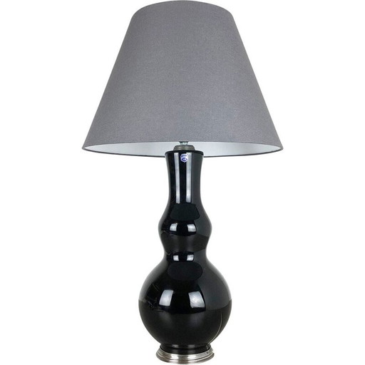 Vintage table lamp in opal bubble glass Murano by Cenedese Vetri, 1960