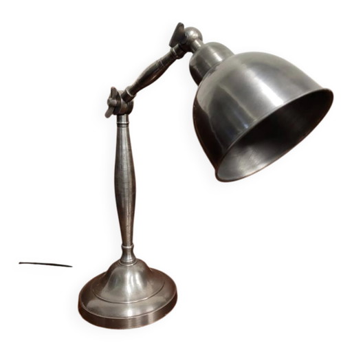 Vintage industriële tinnen bureaulamp