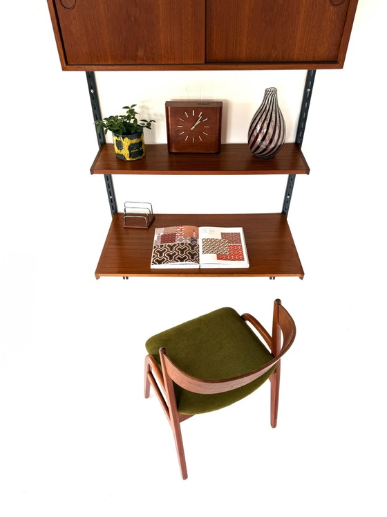 Vintage Modulair Teakhouten Wandsysteem, Kai Kristiansen ‘60 – Wandkast, Wood, Metal (photo 7 of 15)