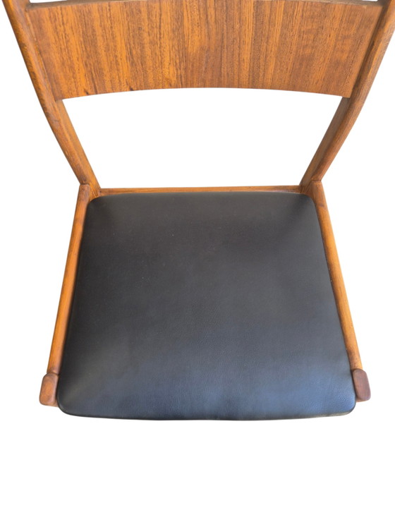 4 x Vintage Danish Thorsø Støle (T.S.M.) Dining Chair – Wood, Skai (photo 15 of 15)
