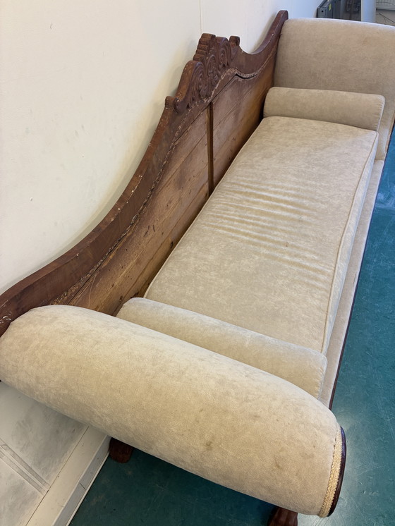 Image 1 of Vintage design sofa bed chaise lounge antique empire