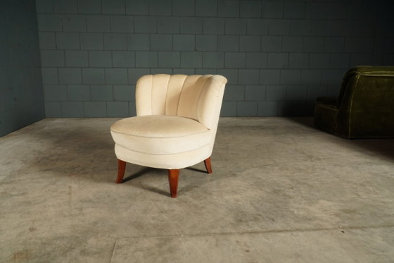 Fauteuils de cocktail vintage – Velours blanc – Années 1960 – Textile (photo 8 of 16)