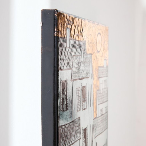 MK11298 Lovers' Lane œuvre d'art en émail de Vitus Lőrincz