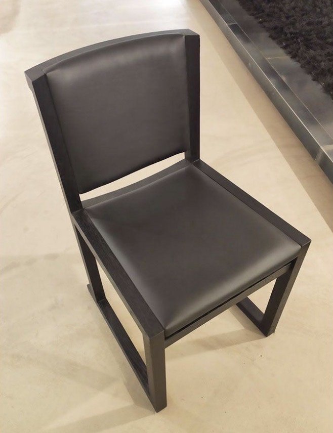 B&B Italia Maxalto Musa dining chairs brushed oak Kota Leather