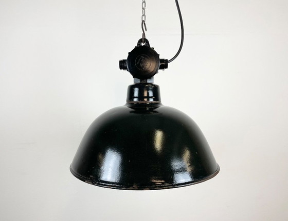 Image 1 of Lampe de l'usine d'émail est-allemande LBD Veb Leuchtenbau Dresden, années 1950