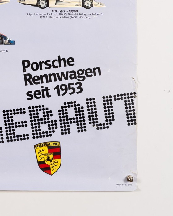 Image 1 of Porsche Rennwagen seit 1953 – 1980 – Poster originale Porsche vintage – Vintage Motorsport – 102x76 cm