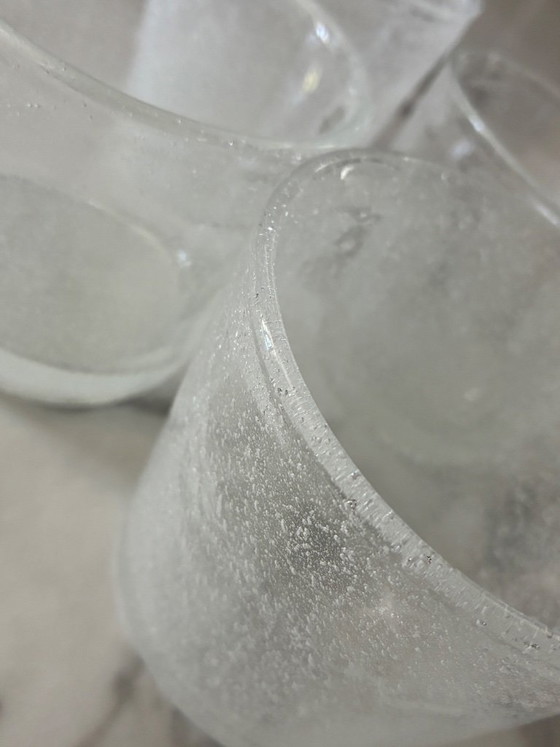 Lotto 4 Bicchieri in Vetro Soffiato Bianco – Bicchieri e caraffe, Glass (photo 3 of 5)
