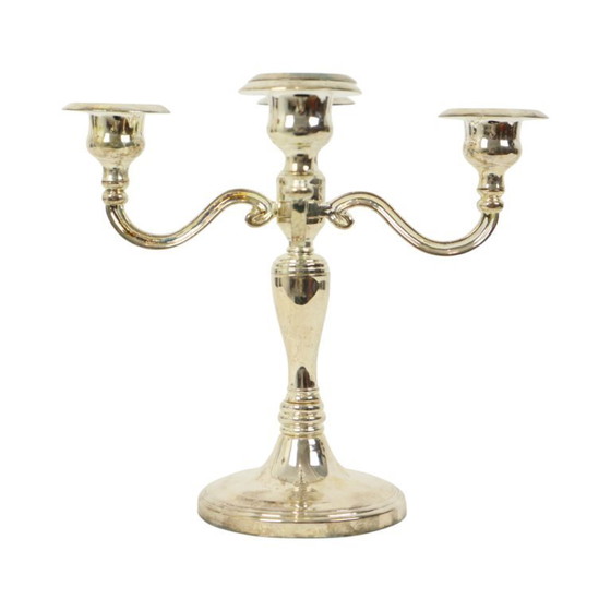 Image 1 of Portavelas antiguo chapado en plata