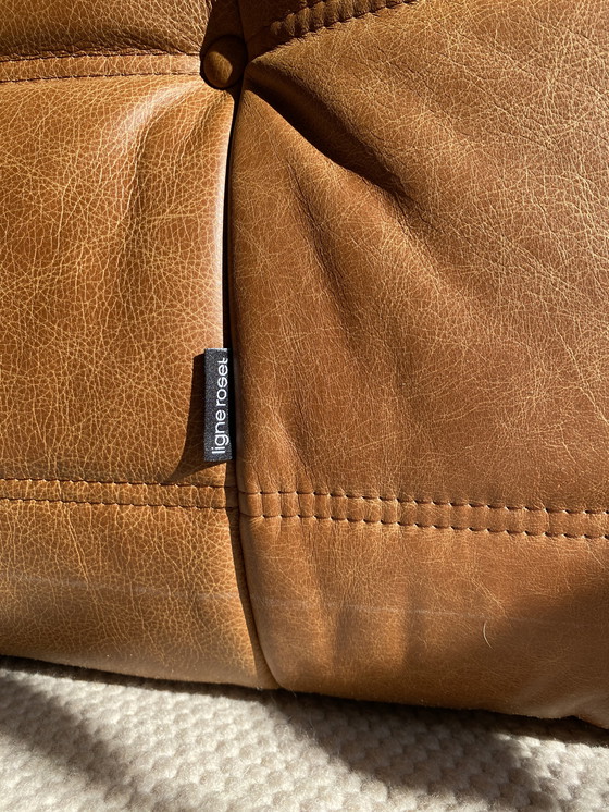 Image 1 of Ligne Roset - Togo - Sofá 3 plazas - Piel marrón coñac