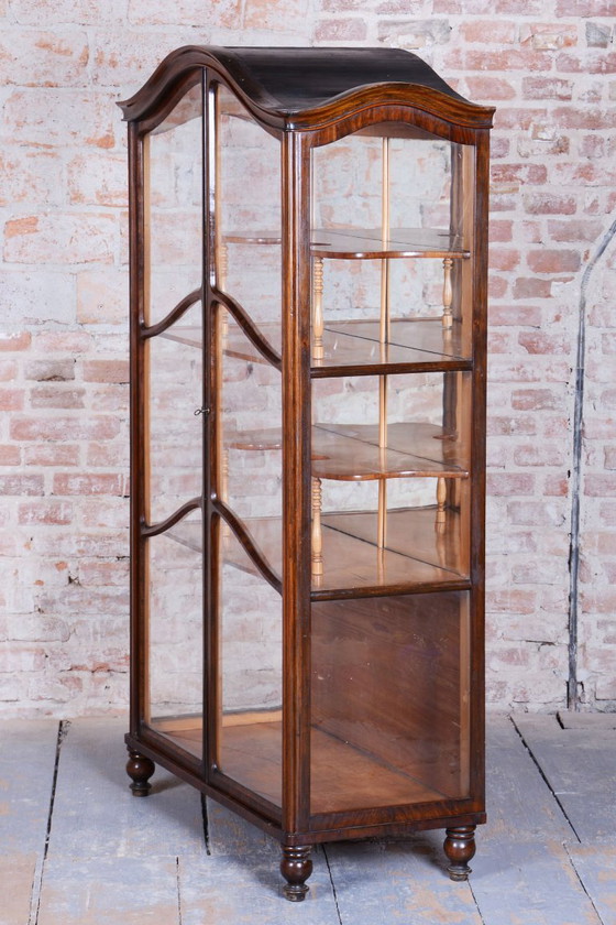 Restored Biedermeier Display Cabinet, Maple, Walnut, Polish, Czech, 1850s – Glass, Wood (photo 4 of 18)