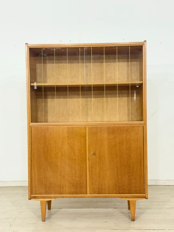 Image 1 of Vitrinekast / Boekenkast / Woonkamerkast uit het midden van de 20e eeuw – jaren 60