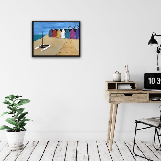 Image 1 of Acrylverf op gespannen canvas, 65x50 cm.