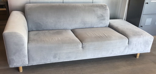 Bolia - grijze design 2½-zitsbank Hannah met 1 armleun en open eind rechts