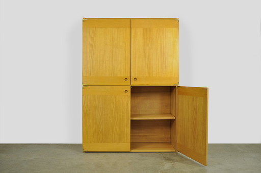 Vintage 20th century Italian pantry in beech by IBISCO, 1970s
