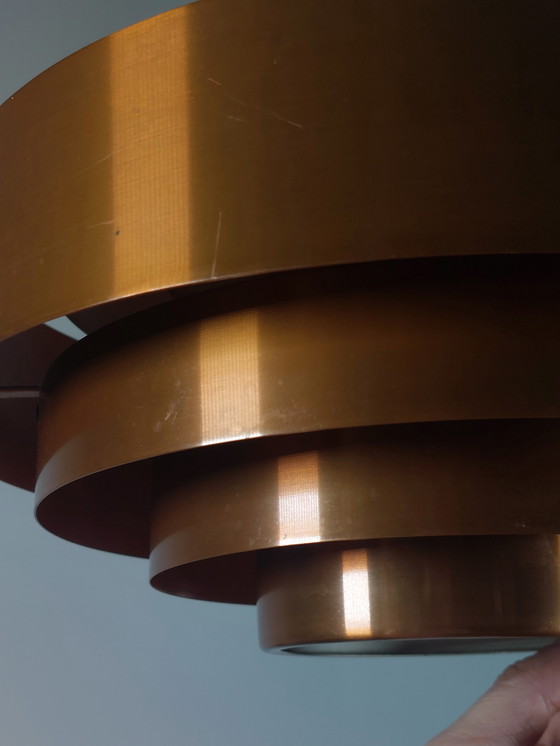 Image 1 of Vintage Mid Century Pendant Light Ultra Copper Jo Hammerborg Fog Morup Denmark