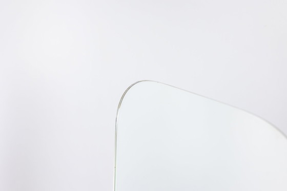 Image 1 of Mirror With Black Lacquered Metal Base. Circa 1960.
