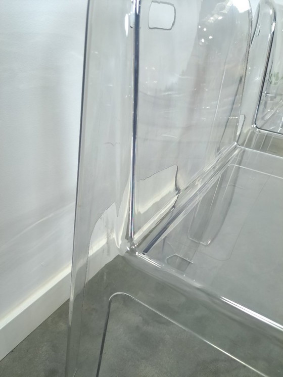 Image 1 of Design plexiglas stapelbare stoelen Trono by Sottsass Associati 2005 Segis Italy