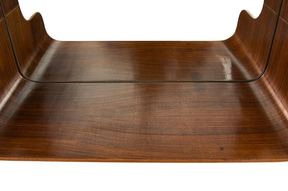 Image 1 of Mid-century wall mirror with shelf