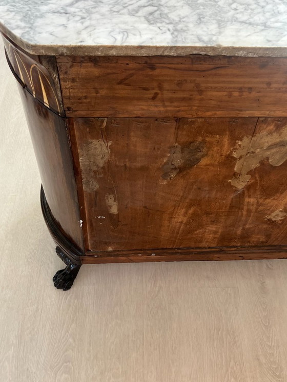 Image 1 of Cassettone - Noce - Comò con specchiera