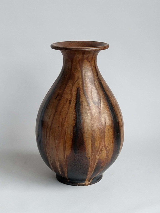 Image 1 of Sylvain Hublet - Vase - Flamed stoneware - Height: 36 cm